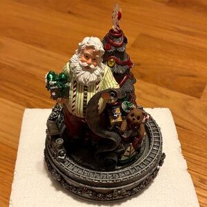 Vtg Home For The Holidays Rotating Musical Santa